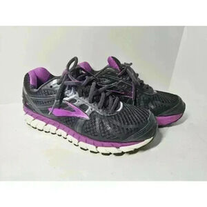 Brooks Ariel 16 Gray Purple Running Shoes Athletic Women's Size 7.5 Wide